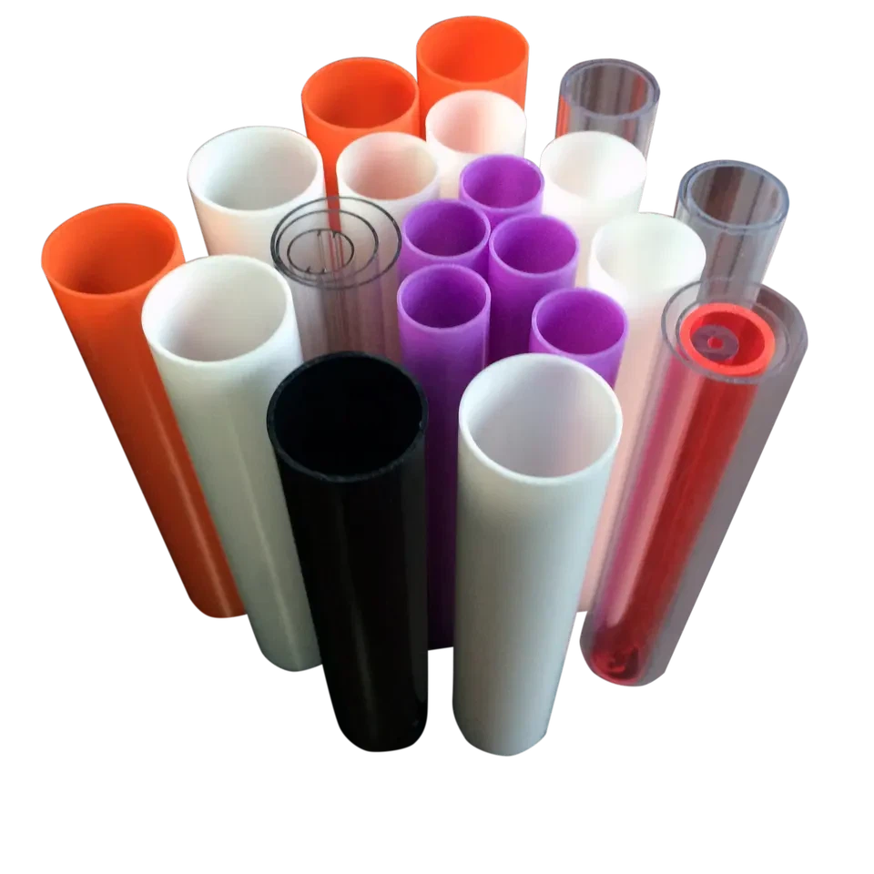 বড় আকারের কাস্টম ABS PVC PC PMMA প্লাস্টিক এক্সট্রুশন টিউব